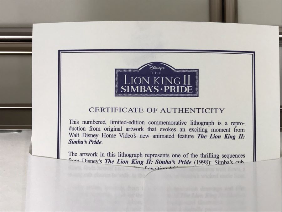 Set Of (4) Walt Disney Studios Commemorative Limited Edition Of 500 Lithographs 1997 1998 [Photo 14]