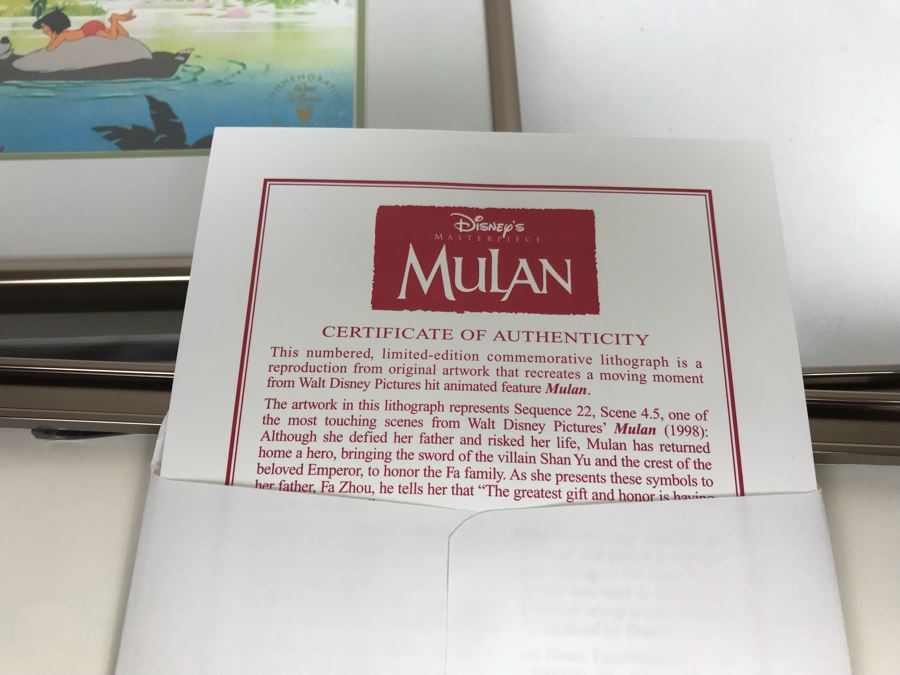 Set Of (4) Walt Disney Studios Commemorative Limited Edition Of 500 Lithographs 1997 1998 1999 [Photo 16]