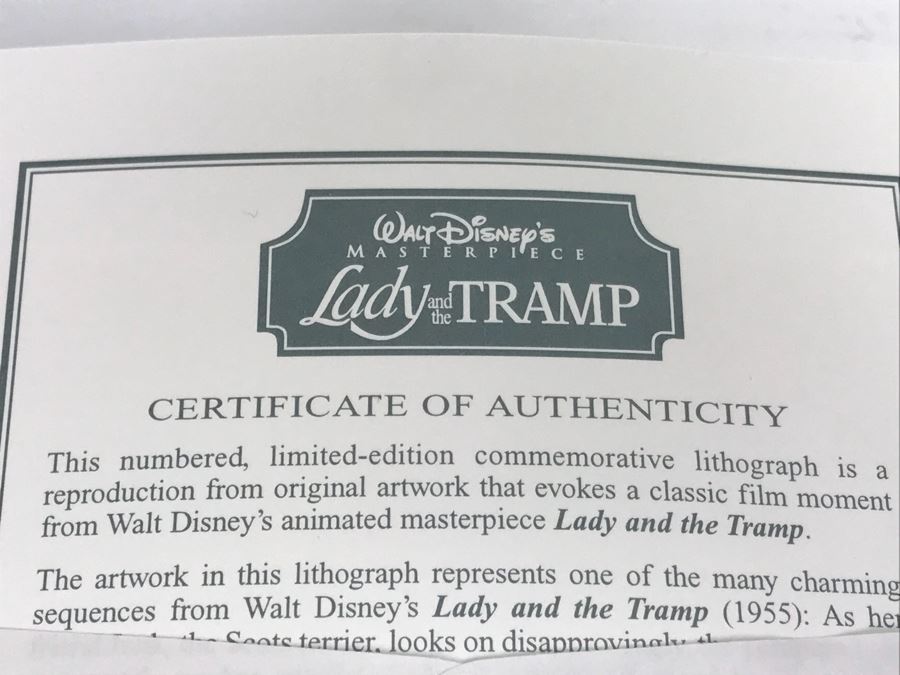 Set Of (3) Walt Disney Studios Commemorative Limited Edition Of 500 Lithographs 1996 1997 1998 [Photo 13]