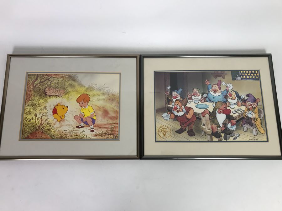 Set Of (2) Walt Disney Studios Commemorative Lithographs