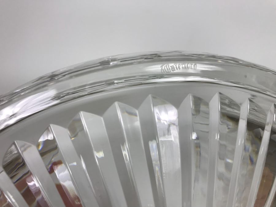 Waterford Crystal Large Bowl, Bell, Vase And Val Saint Lambert Etched Fruit Crystal Plate [Photo 9]