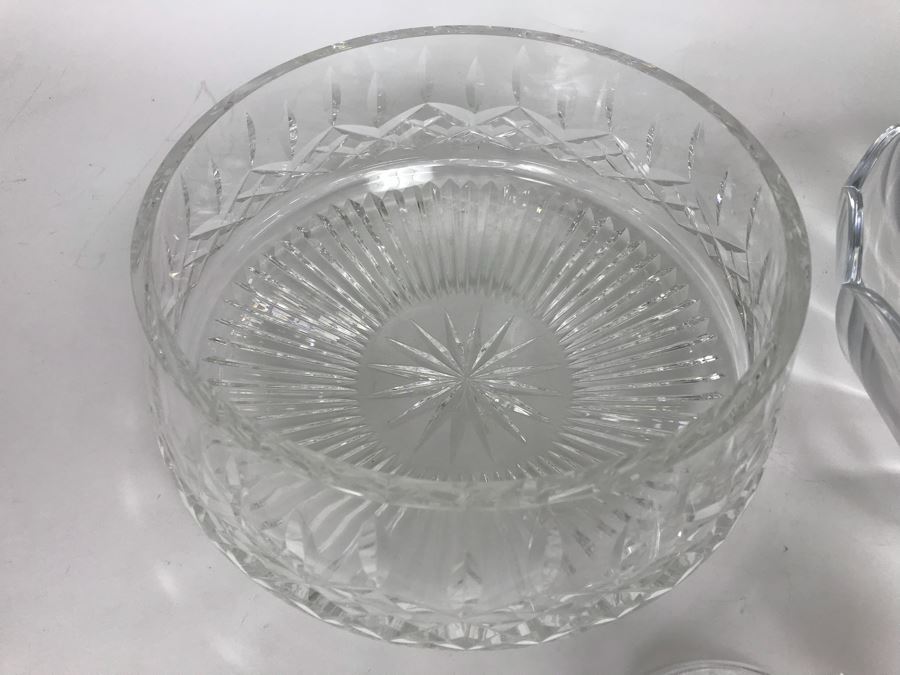 Waterford Crystal Large Bowl, Bell, Vase And Val Saint Lambert Etched ...