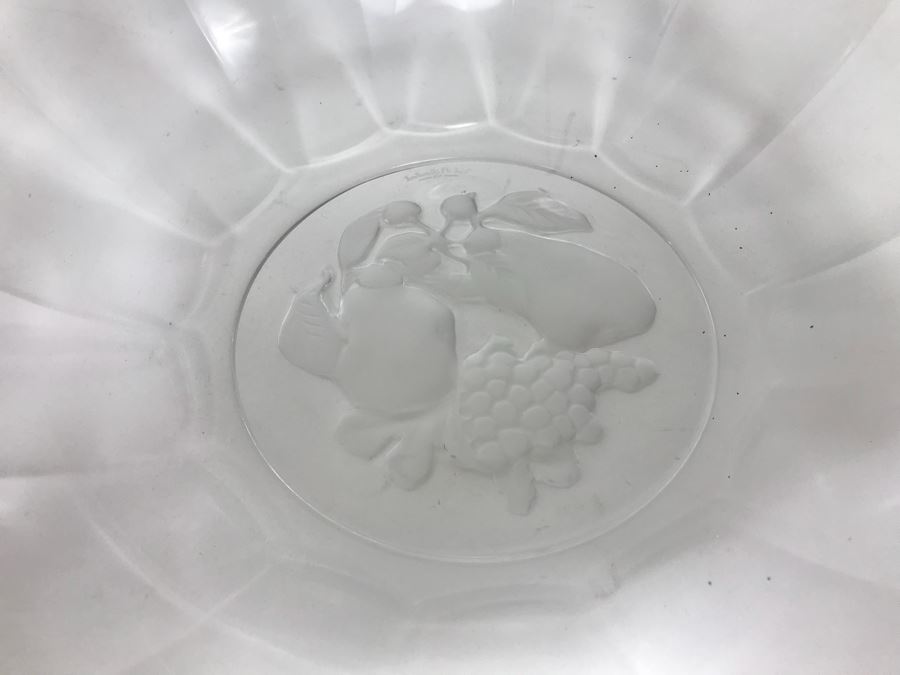 Waterford Crystal Large Bowl, Bell, Vase And Val Saint Lambert Etched Fruit Crystal Plate [Photo 8]