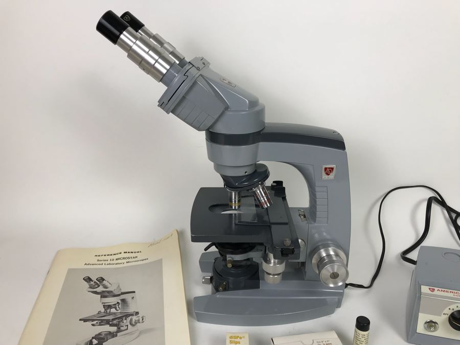 Series 10 MICROSTAR Advanced Laboratory Microscope By American Optical Corporation With Reference Manual  [Photo 2]