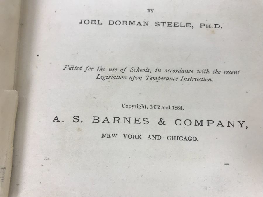 Vintage 1884 Pathfinder Physiology No. 3 Hygienic Physiology Alcoholic Drinks And Narcotics Book And (4) Miniauture William Shakespeare Books [Photo 10]