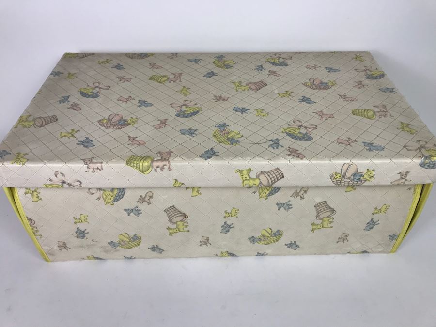 Collection Of Vintage Girls Clothes Including Dresses And Linens With Vintage Storage Box [Photo 4]