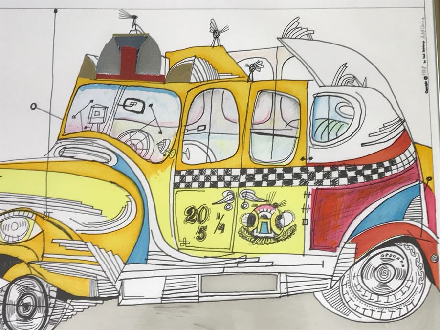 Framed Saul Steinberg Poster Art Of Living From 1948 Galerie Maeghy Paris 1977 Maeght Editeur Arte Paris [Photo 4]