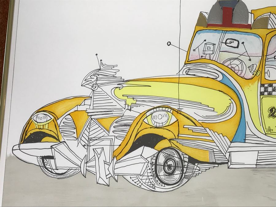 Framed Saul Steinberg Poster Art Of Living From 1948 Galerie Maeghy Paris 1977 Maeght Editeur Arte Paris [Photo 5]