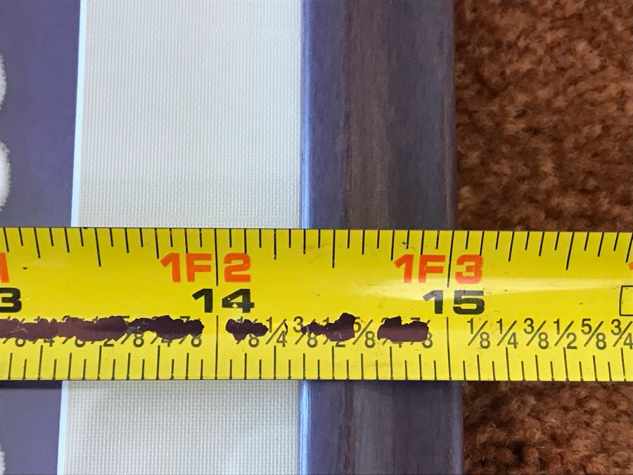 Framed Embroidered Linen Titled “Good Morning” Showing Sunrise And Flower Lined Path To Light 15' X 12' [Photo 7]