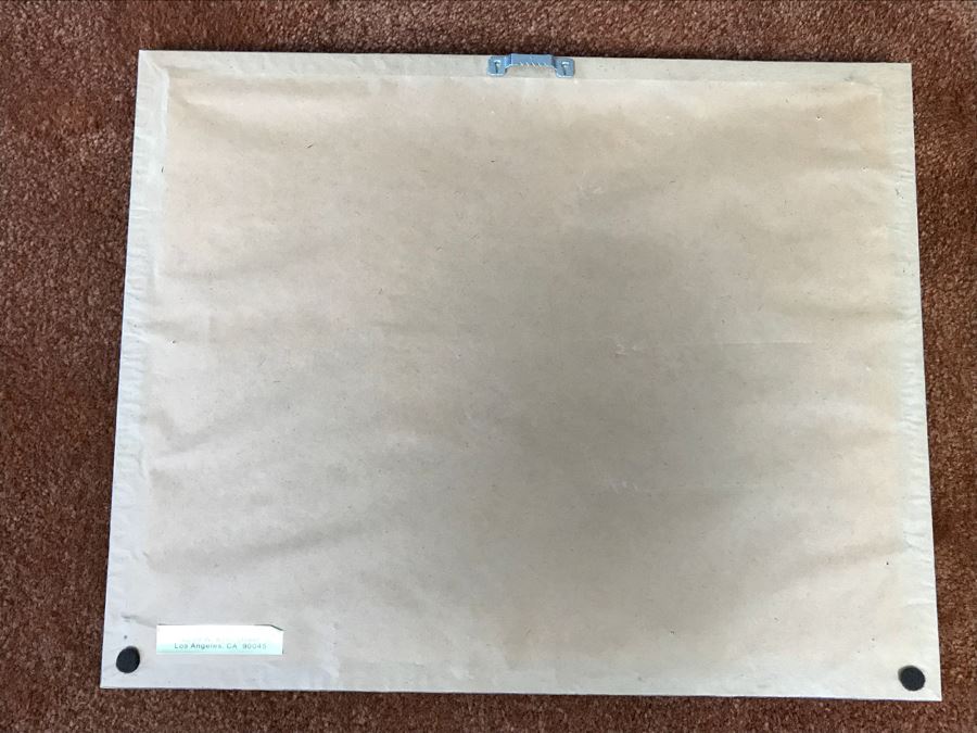 Framed Embroidered Linen Titled “Good Morning” Showing Sunrise And Flower Lined Path To Light 15' X 12' [Photo 5]