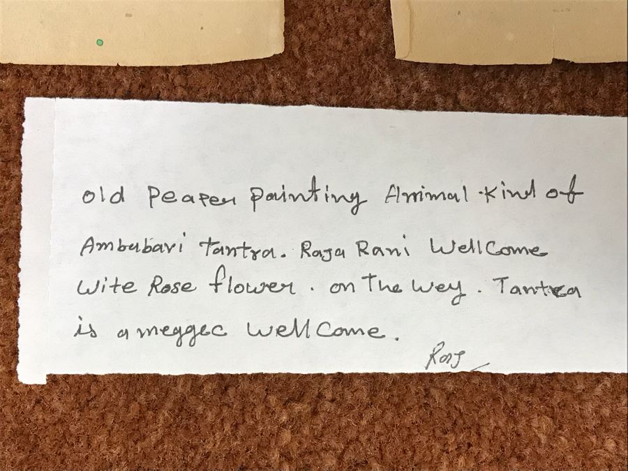 Pair Of Old Indian Paintings On Paper Of Composite Elephants Made Up Of Humans And Other Animals 12' X 9' [Photo 24]