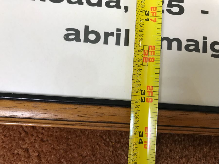 Framed Vintage 1980 Braque Galeria Maeght Poster 22” X 34” [Photo 6]