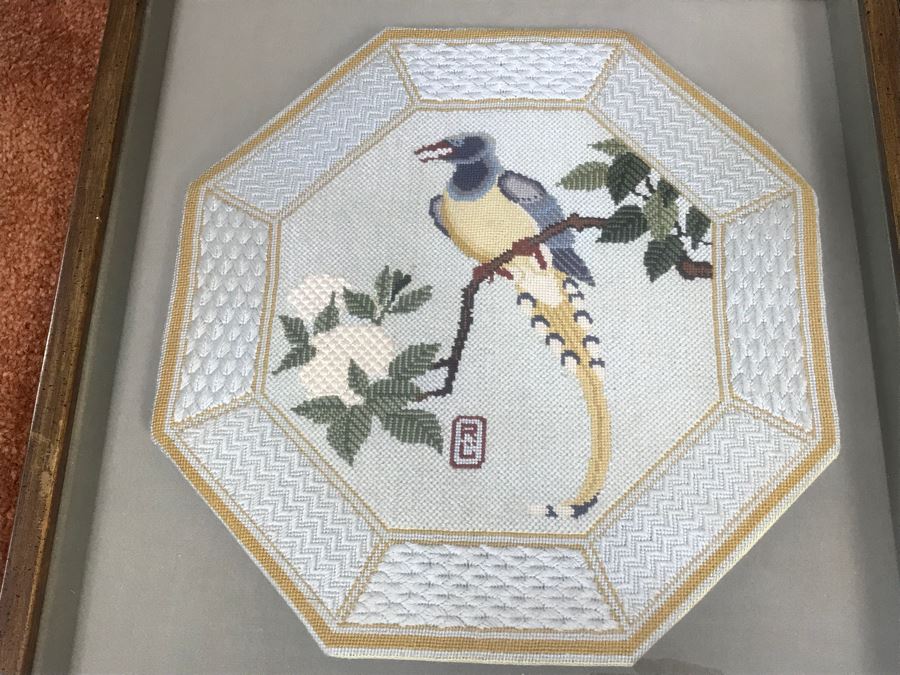 Set Of (5) Bird Motif Needlepoints [Photo 8]