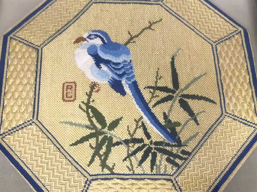 Set Of (5) Bird Motif Needlepoints [Photo 11]