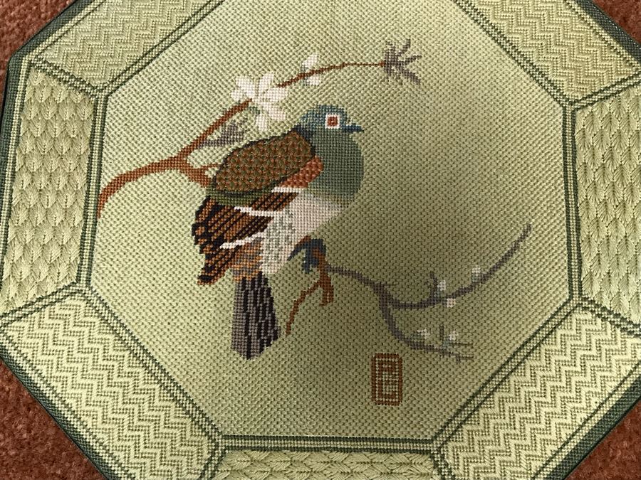 Set Of (5) Bird Motif Needlepoints [Photo 3]