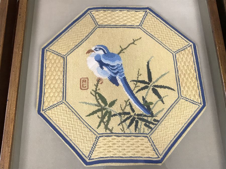 Set Of (5) Bird Motif Needlepoints [Photo 10]