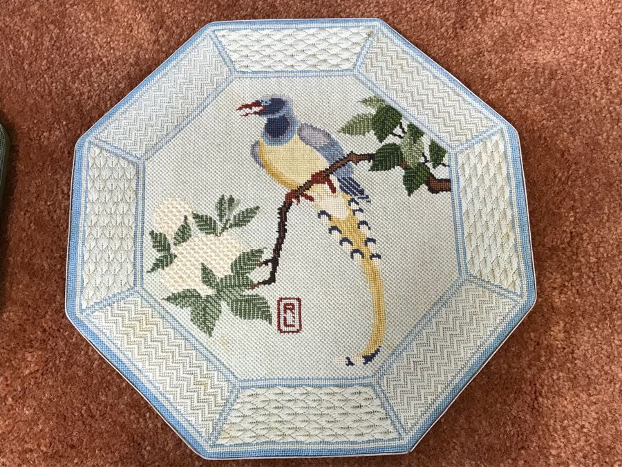 Set Of (5) Bird Motif Needlepoints [Photo 5]