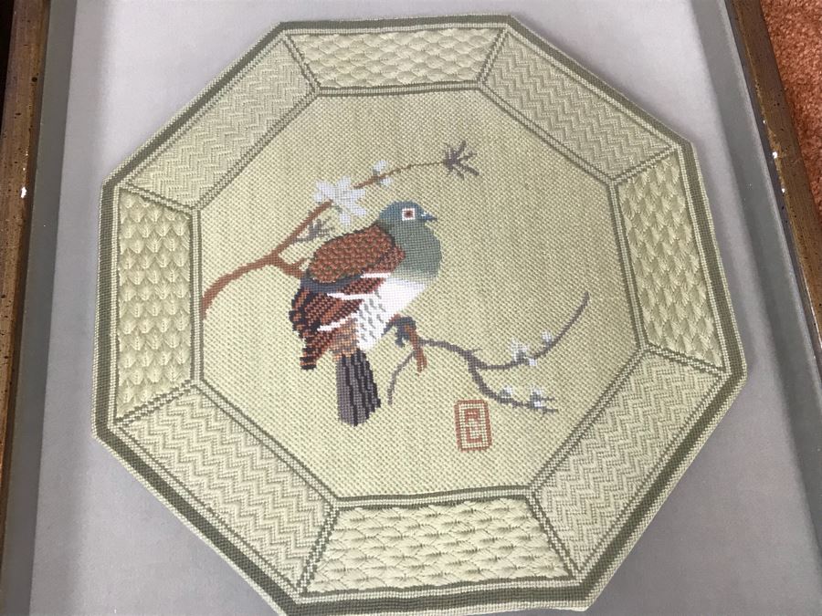 Set Of (5) Bird Motif Needlepoints [Photo 12]