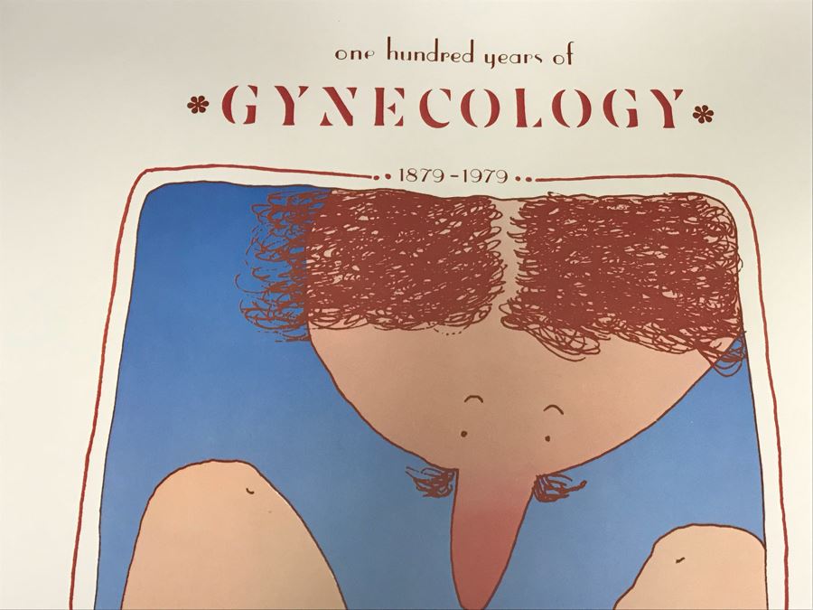 Framed Robert Weil Poster From Museum Of Modern Art Los Angeles 1979 One Hundred Years Of Gynecology 17” X 25” [Photo 4]
