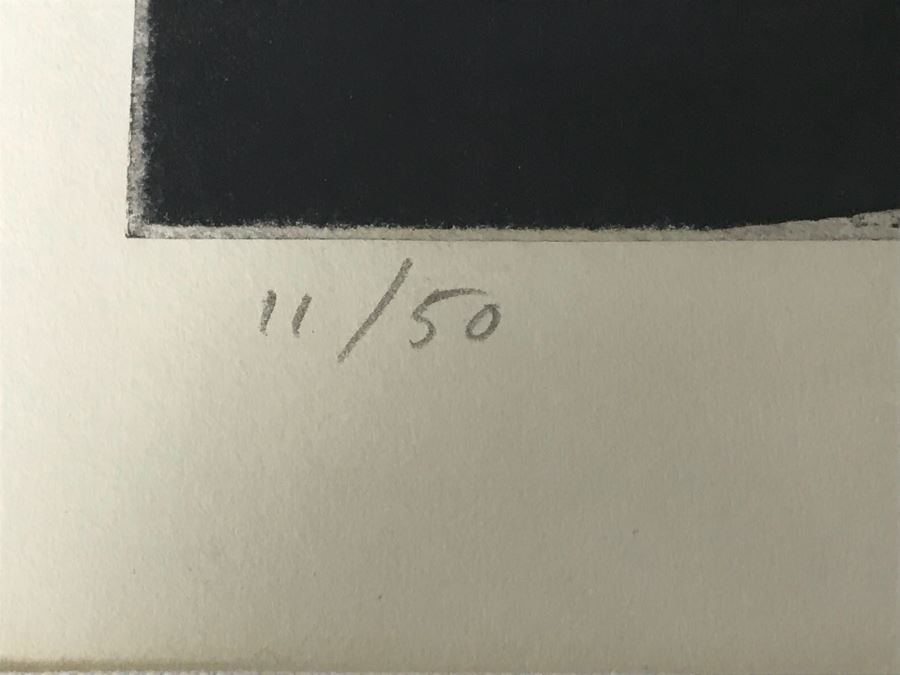Leonard Edmondson (1916-2002) Colored Etching “Aquarius” Limited Edition 11 Of 50 Hand Signed By Artist 14' X 11' [Photo 7]