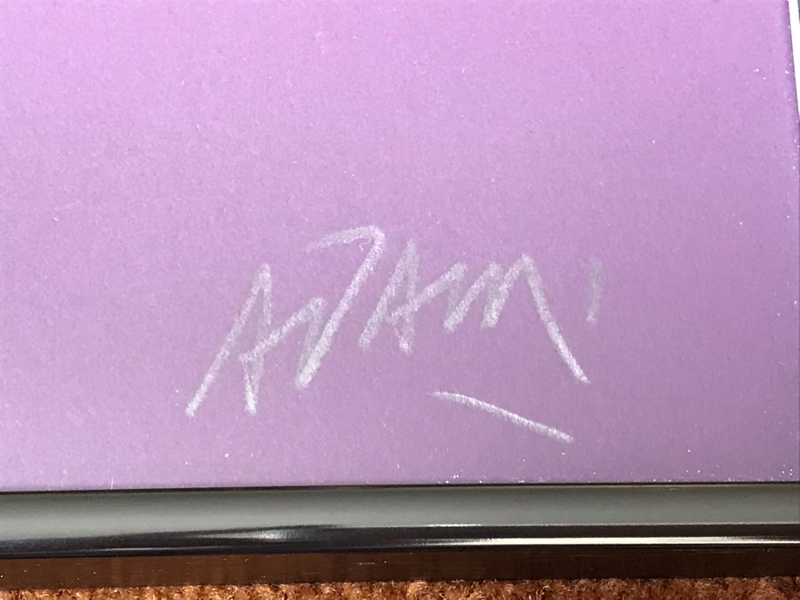 Valerio Adami Limited Edition Print Titled 'Affiche A Festivale D' Anjou' (A Man With Pipe) Italian Pop Art Figure And Genre Painter Hand Signed By Artist In Lower Right 55 Of 150 16' X 29.5' [Photo 6]