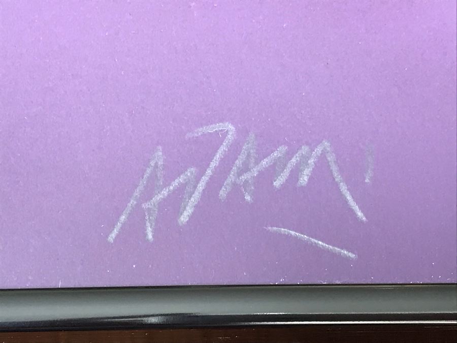 Valerio Adami Limited Edition Print Titled 'Affiche A Festivale D' Anjou' (A Man With Pipe) Italian Pop Art Figure And Genre Painter Hand Signed By Artist In Lower Right 55 Of 150 16' X 29.5' [Photo 5]