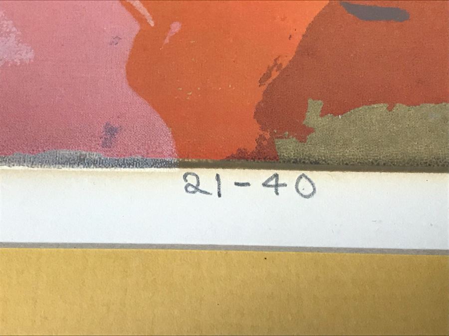 Guy Maccoy (1904-1981) Serigraph Titled “Still Life” 21 Of 40 Hand Signed By Artist G. B. Maccoy 30” X 38” Guy Crittington Maccoy [Photo 8]