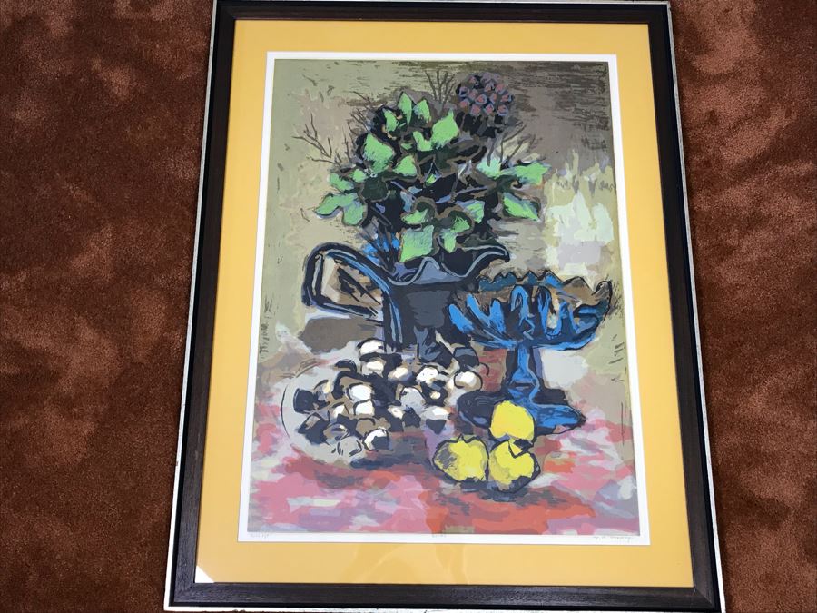 Guy Maccoy (1904-1981) Serigraph Titled “Still Life” 21 Of 40 Hand Signed By Artist G. B. Maccoy 30” X 38” Guy Crittington Maccoy [Photo 2]