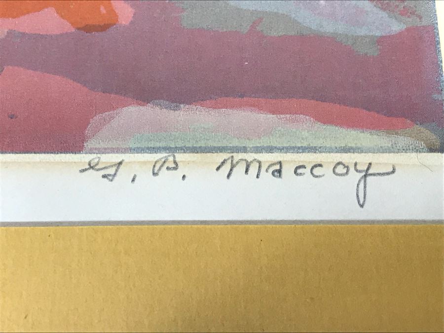 Guy Maccoy (1904-1981) Serigraph Titled “Still Life” 21 Of 40 Hand Signed By Artist G. B. Maccoy 30” X 38” Guy Crittington Maccoy [Photo 7]