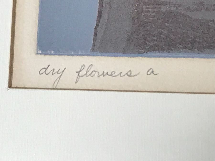 Sachi Tsutsumi Color Etching Titled 'Dry Flowers A' Limited Edition 8 Of 12 Hand Signed By Artist Lower Right 16' X 20' [Photo 9]