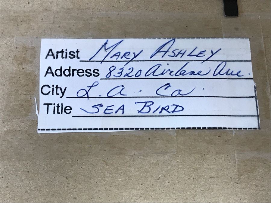 Mary Ashley Original Mixed Media Abstract Artwork Signed Lower Left 21” X 17” [Photo 9]