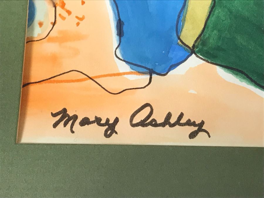 Mary Ashley Original Mixed Media Abstract Artwork Signed Lower Left 21” X 17” [Photo 4]