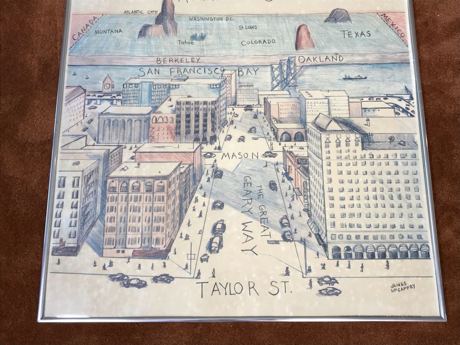 Framed James McCaffry Poster Titled “Inside” Vintage 1978 Arts & Leisure Publications 29” X 40” [Photo 5]