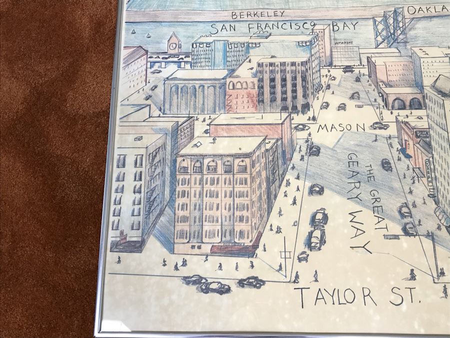 Framed James McCaffry Poster Titled “Inside” Vintage 1978 Arts & Leisure Publications 29” X 40” [Photo 10]