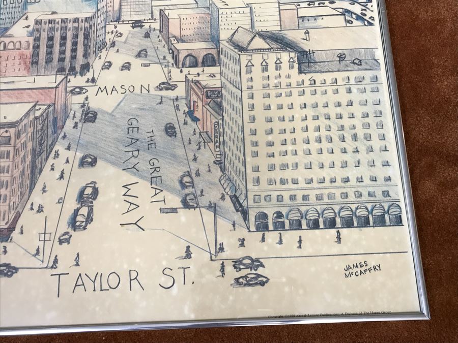 Framed James McCaffry Poster Titled “Inside” Vintage 1978 Arts & Leisure Publications 29” X 40” [Photo 8]