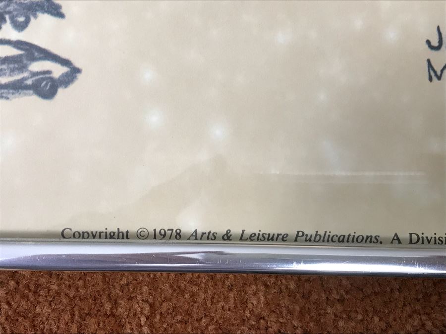 Framed James McCaffry Poster Titled “Inside” Vintage 1978 Arts & Leisure Publications 29” X 40” [Photo 12]