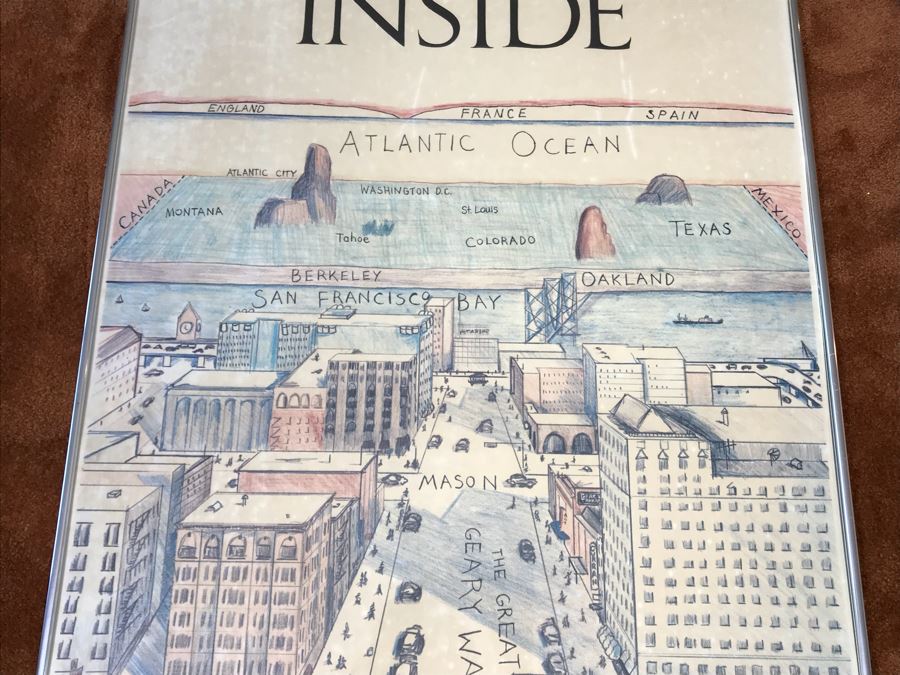 Framed James McCaffry Poster Titled “Inside” Vintage 1978 Arts & Leisure Publications 29” X 40” [Photo 4]