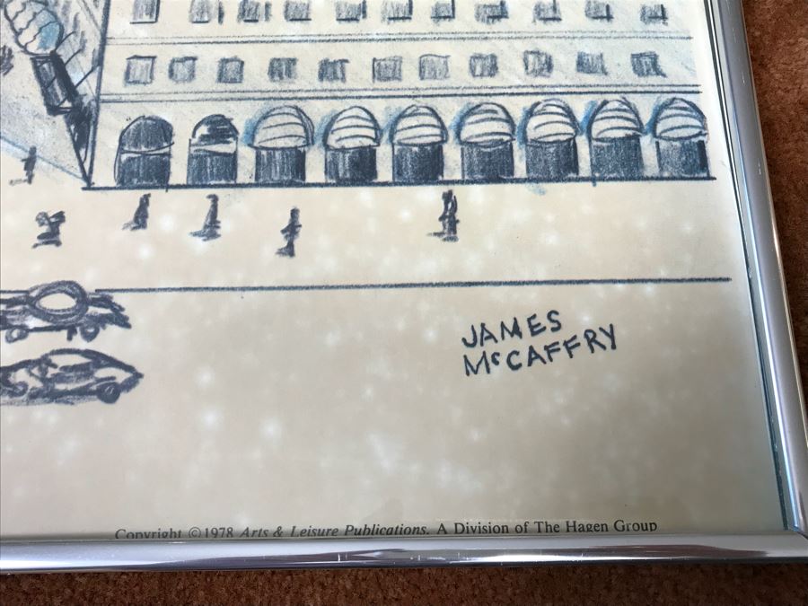 Framed James McCaffry Poster Titled “Inside” Vintage 1978 Arts & Leisure Publications 29” X 40” [Photo 11]