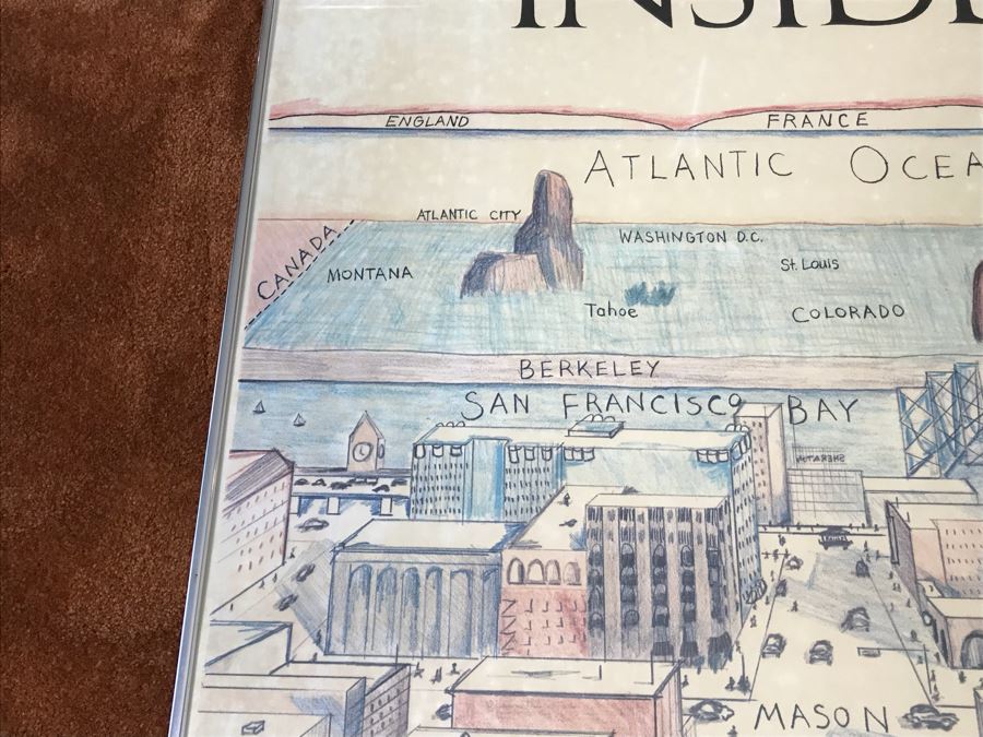 Framed James McCaffry Poster Titled “Inside” Vintage 1978 Arts & Leisure Publications 29” X 40” [Photo 6]