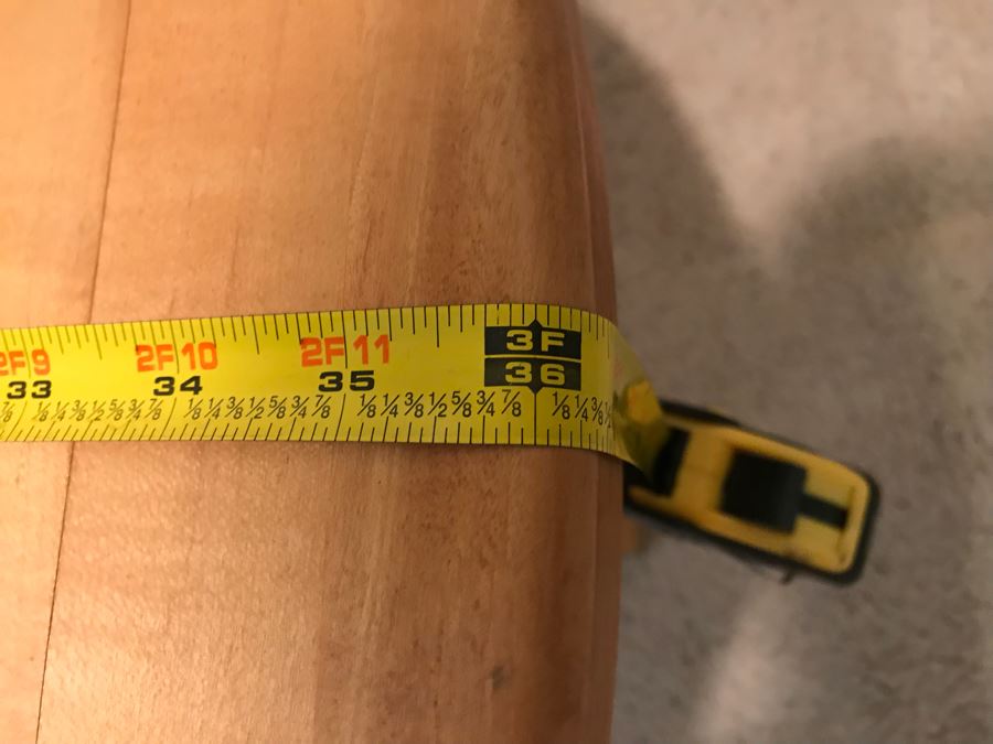 3' Round Oak Butcher Block Pedestal Table [Photo 8]