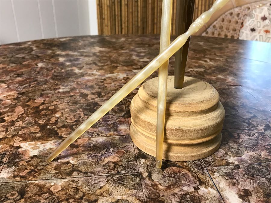 Vintage Thailand Shadow Puppet With Stand [Photo 9]