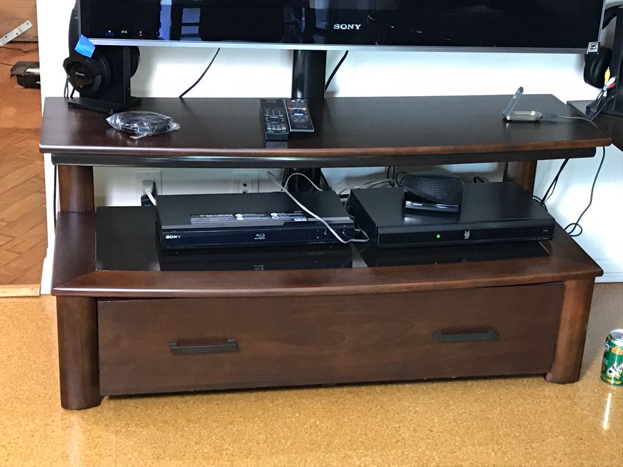 Flat Screen TV Stand With Drawer - Does Not Include TV Or Electronics [Photo 2]