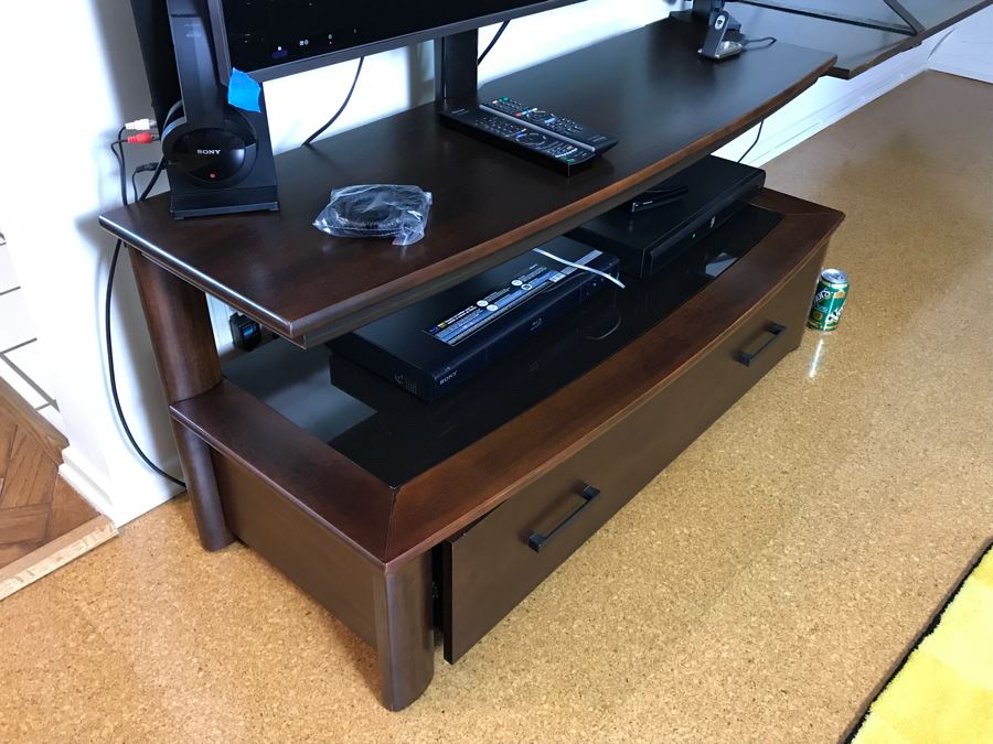 Flat Screen TV Stand With Drawer - Does Not Include TV Or Electronics [Photo 5]