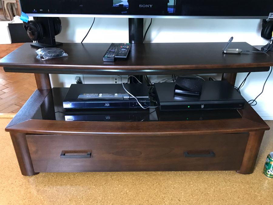 Flat Screen TV Stand With Drawer - Does Not Include TV Or Electronics [Photo 3]