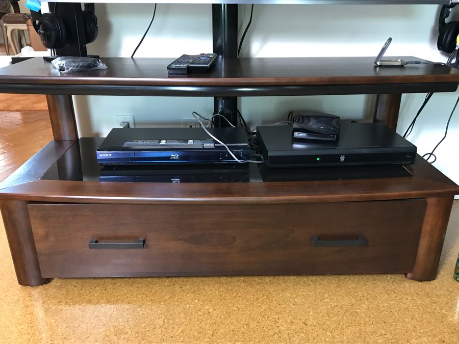 Flat Screen TV Stand With Drawer - Does Not Include TV Or Electronics [Photo 4]