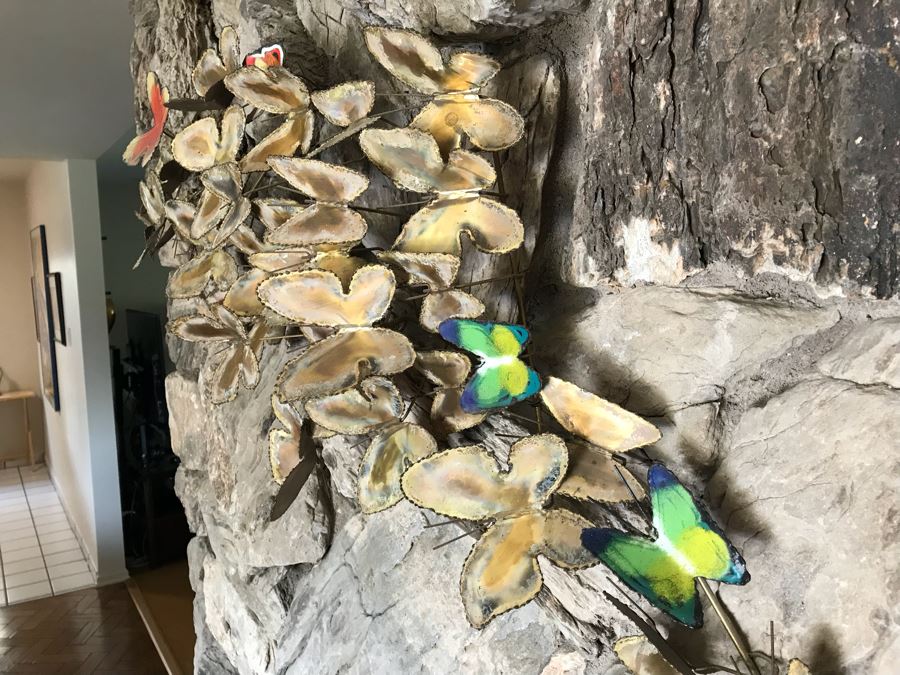 Metal And Enamel Wall Art Sculpture Of Butterflies [Photo 8]