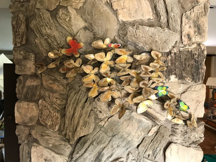 Metal And Enamel Wall Art Sculpture Of Butterflies [Photo 9]