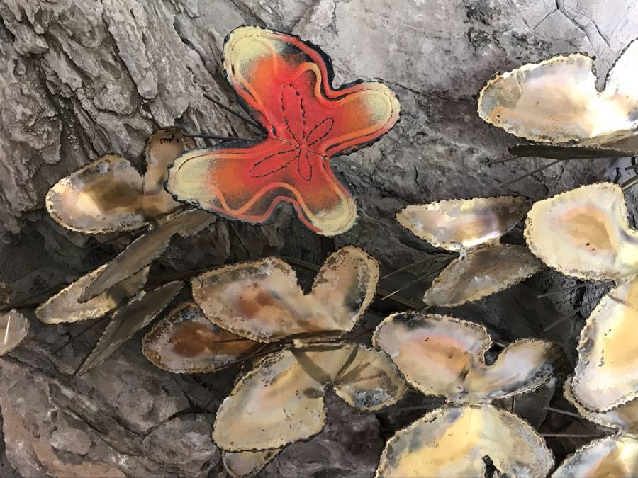 Metal And Enamel Wall Art Sculpture Of Butterflies [Photo 4]