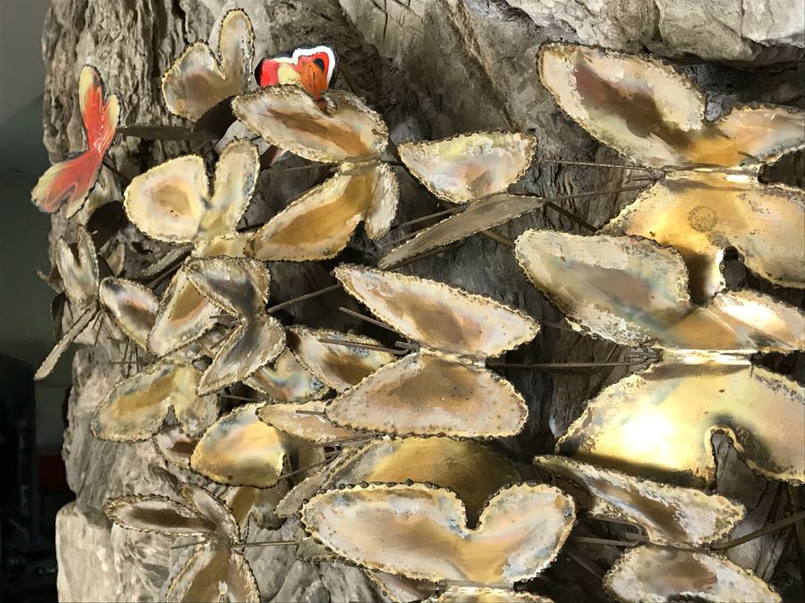 Metal And Enamel Wall Art Sculpture Of Butterflies [Photo 7]