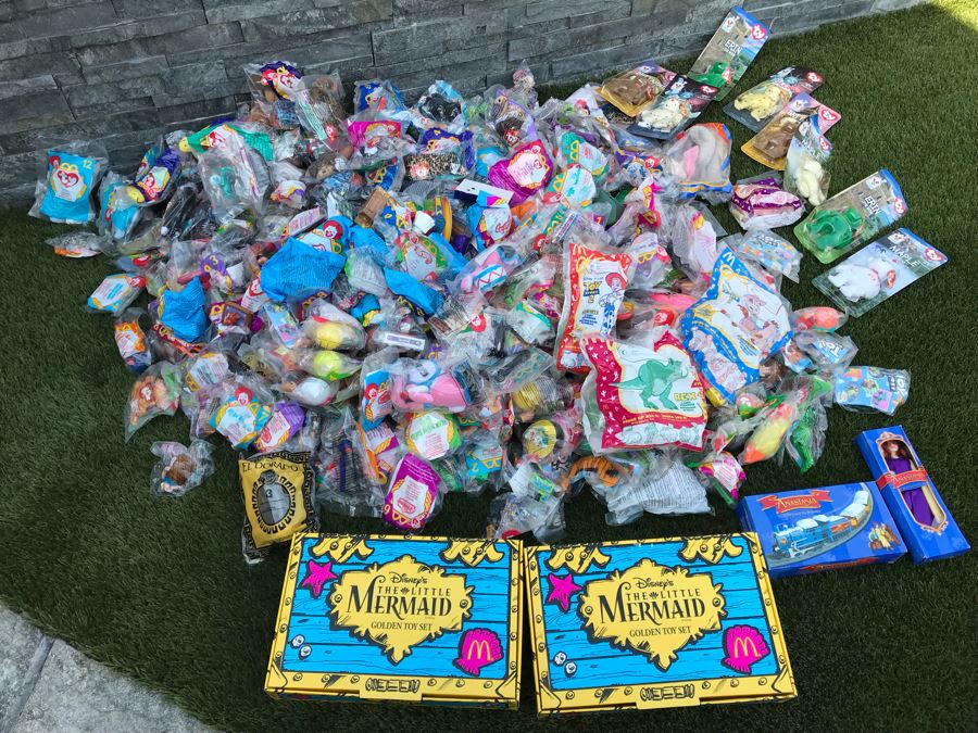 Disney’s The Little Mermaid Golden Toy Sets, Anastasia Toys, Ty Beanie Babies And Huge Collection Of Happy Meal Toys From McDonalds, Burger King [Photo 7]